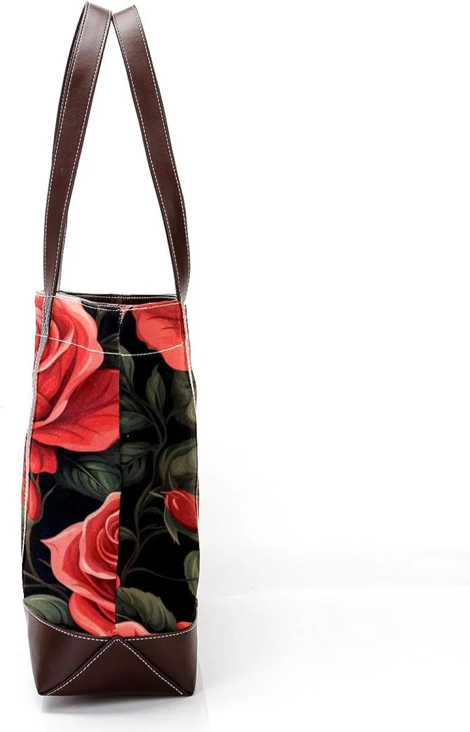 Bright Red Roses-903 Shoulder Purses for Women Large Soft Washed Leather Purses and Durable Handbags