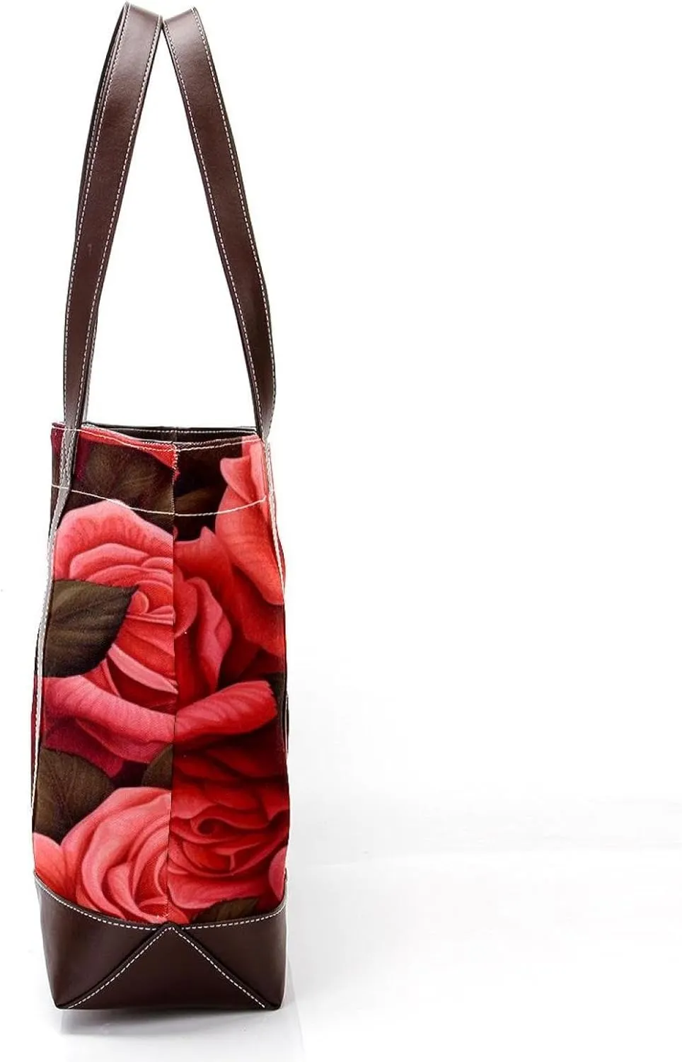 Bright Red Roses-903 Shoulder Purses for Women Large Soft Washed Leather Purses and Durable Handbags