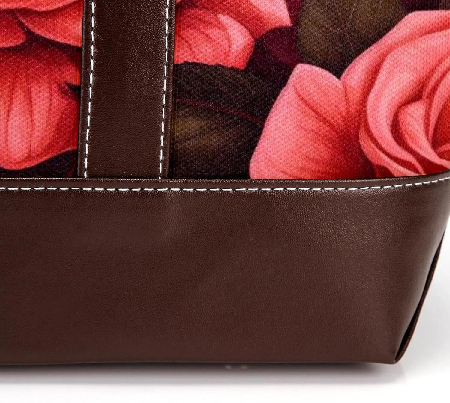 Bright Red Roses-903 Shoulder Purses for Women Large Soft Washed Leather Purses and Durable Handbags