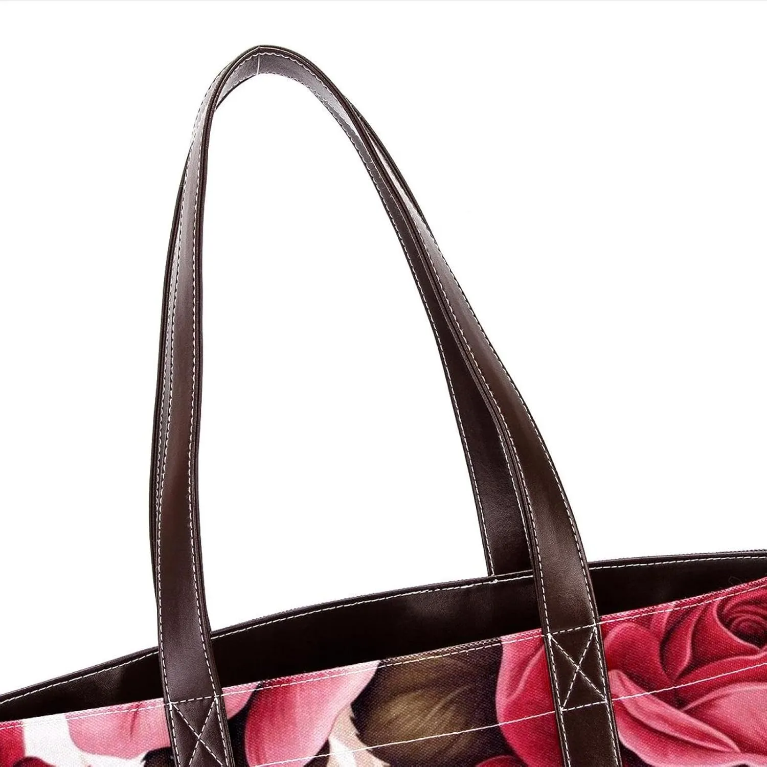 Bright Red Roses-903 Shoulder Purses for Women Large Soft Washed Leather Purses and Durable Handbags
