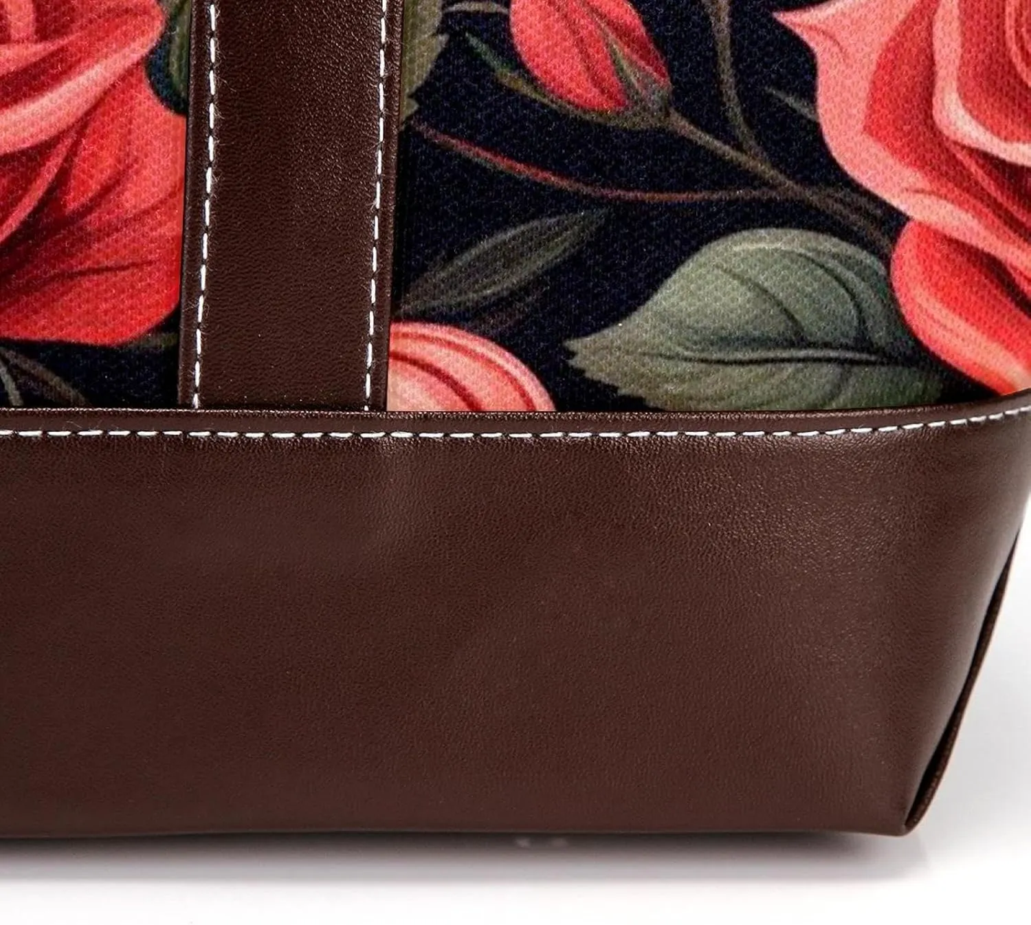 Bright Red Roses-903 Shoulder Purses for Women Large Soft Washed Leather Purses and Durable Handbags
