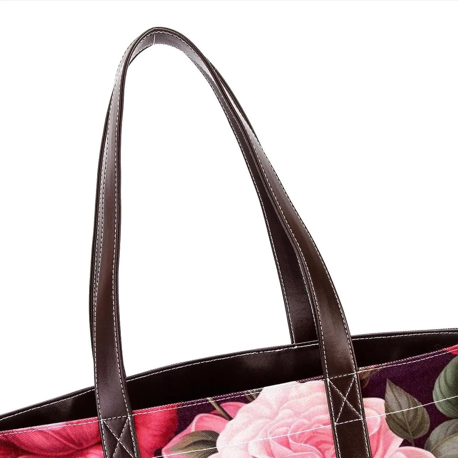 Bright Red Roses-936 Shoulder Purses for Women Large Soft Washed Leather Purses and Durable Handbags