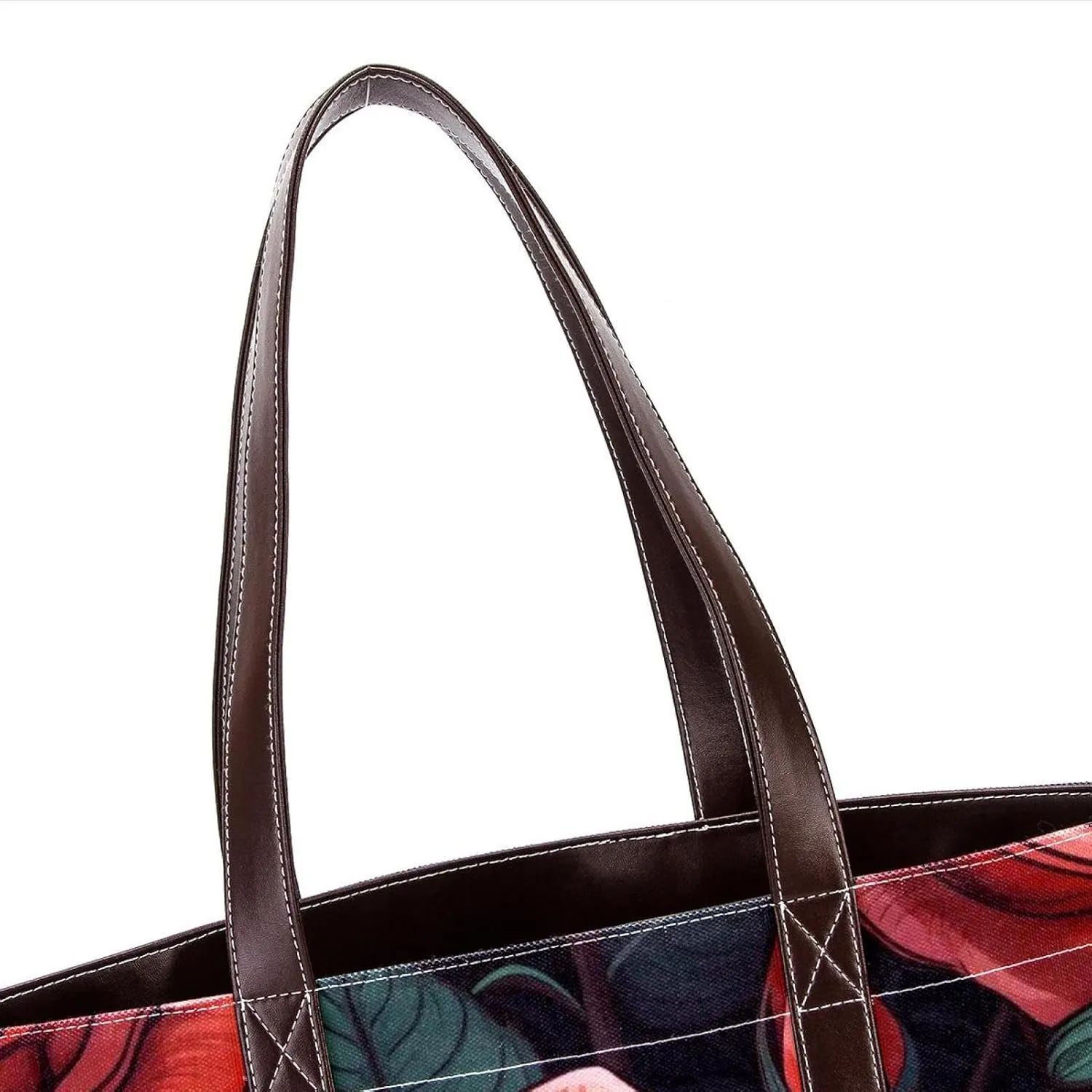 Bright Red Roses-936 Shoulder Purses for Women Large Soft Washed Leather Purses and Durable Handbags