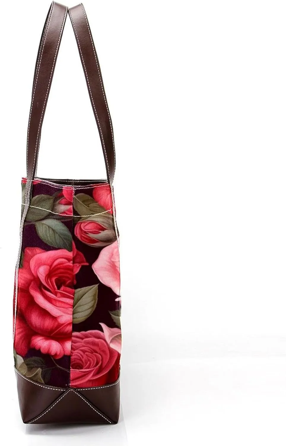 Bright Red Roses-936 Shoulder Purses for Women Large Soft Washed Leather Purses and Durable Handbags
