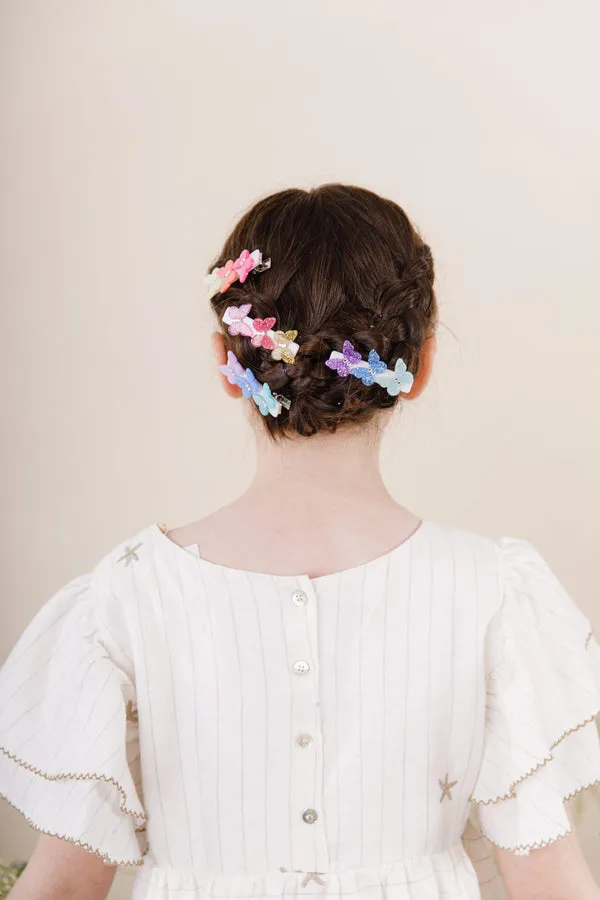 Butterflies Spring Colors Hair Clips by Lilies & Roses NY