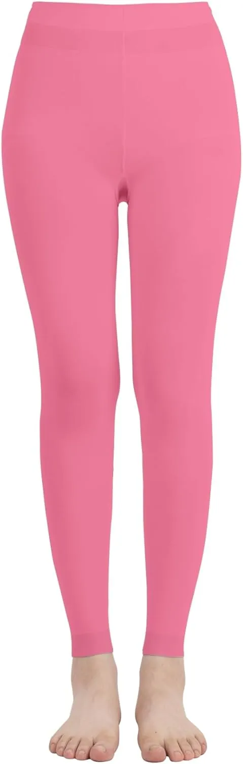 Butterfly EMEM Apparel Girls' Solid Colored Microfiber Opaque Footless Tights
