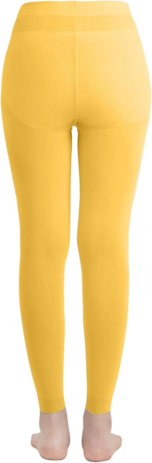 Butterfly EMEM Apparel Girls' Solid Colored Microfiber Opaque Footless Tights