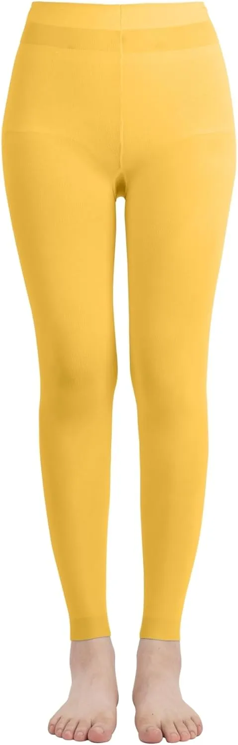Butterfly EMEM Apparel Girls' Solid Colored Microfiber Opaque Footless Tights