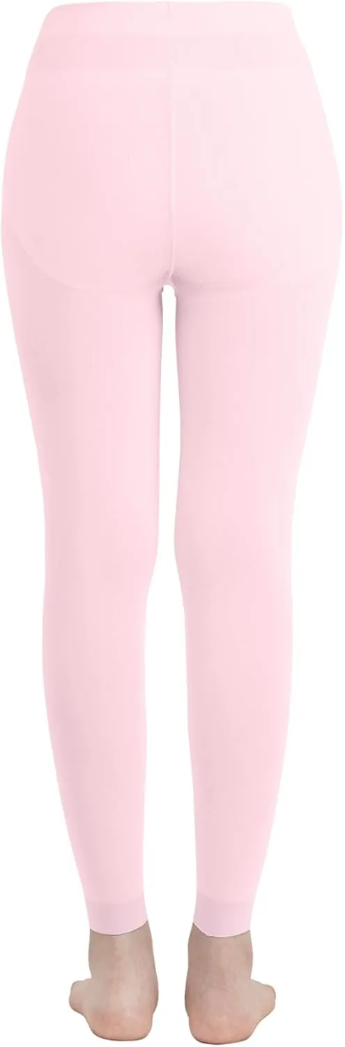 Butterfly EMEM Apparel Girls' Solid Colored Microfiber Opaque Footless Tights