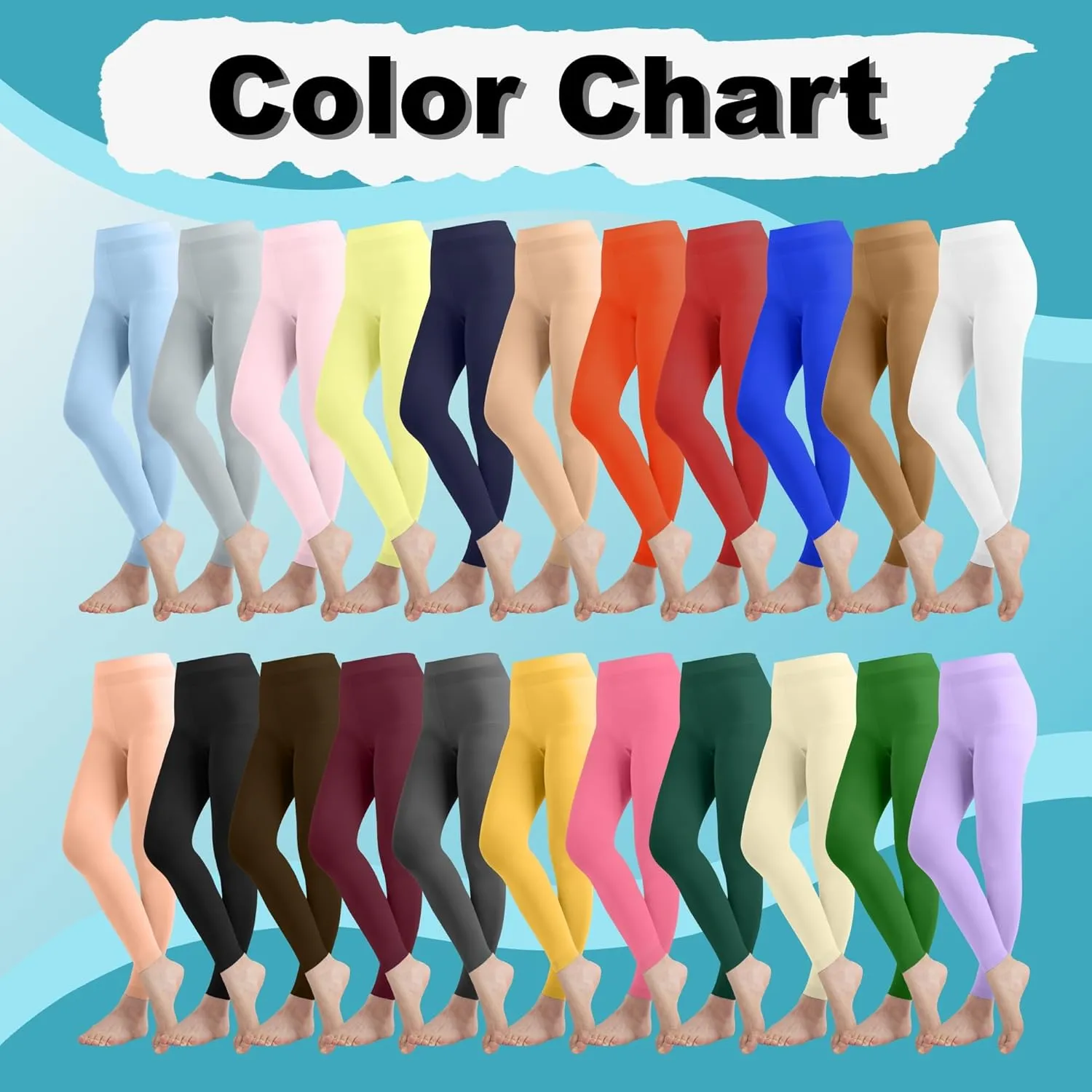 Butterfly EMEM Apparel Girls' Solid Colored Microfiber Opaque Footless Tights