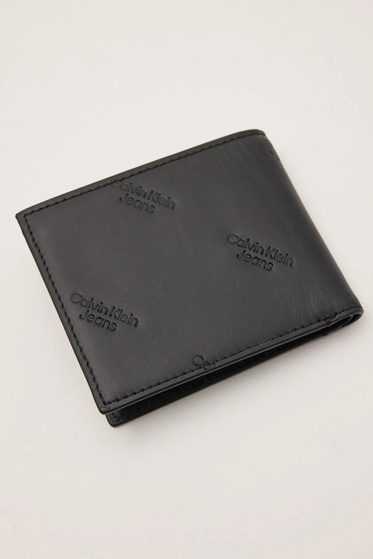 Calvin Klein Logo Print Bifold ID Black