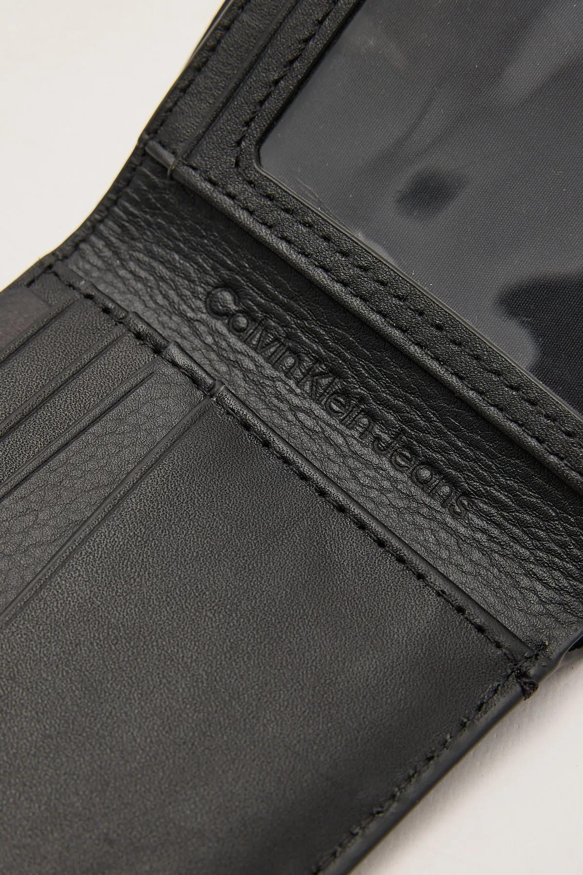 Calvin Klein Logo Print Bifold ID Black