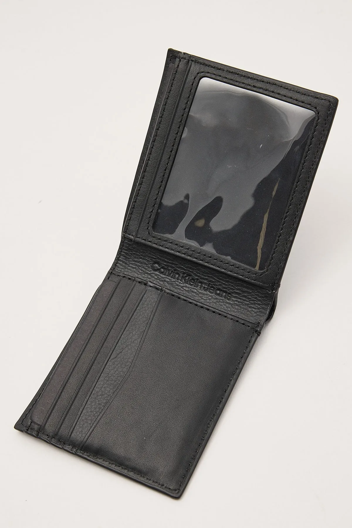 Calvin Klein Logo Print Bifold ID Black