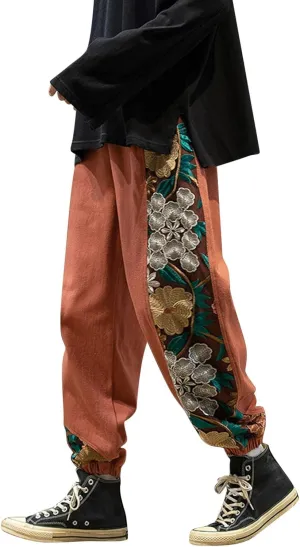 Cargo Pants for Men Big and Tall, Pants Men's Sweatpants Casual Lounge Cotton Yoga Pants Loose Open Bottom Straight