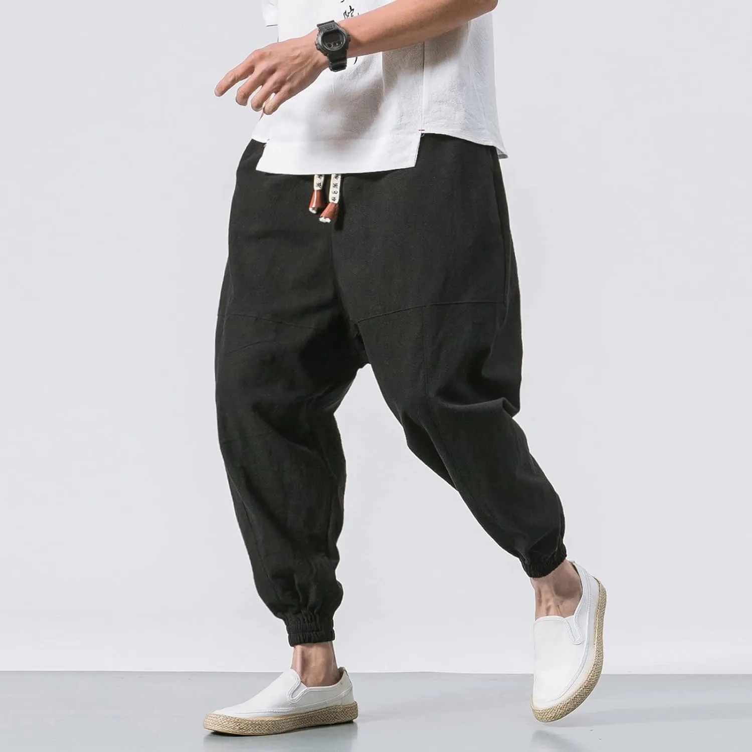 Cargo Pants for Men Relaxed Fit Bottom Straight Leg Casual Loose Fit Baggy Athletic Jogger Pants with Pockets Men's