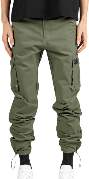 Cargo Pants for Men Solid Color Multi-Pocket Camo Pants Work Pants for Men Oversized Sweatpants Stretch Pants Men