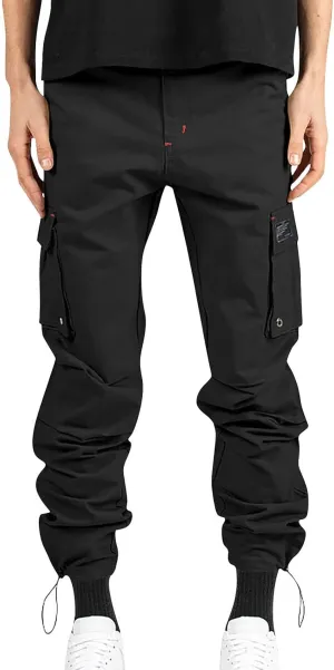 Cargo Pants for Men Solid Color Multi-Pocket Camo Pants Work Pants for Men Oversized Sweatpants Stretch Pants Men