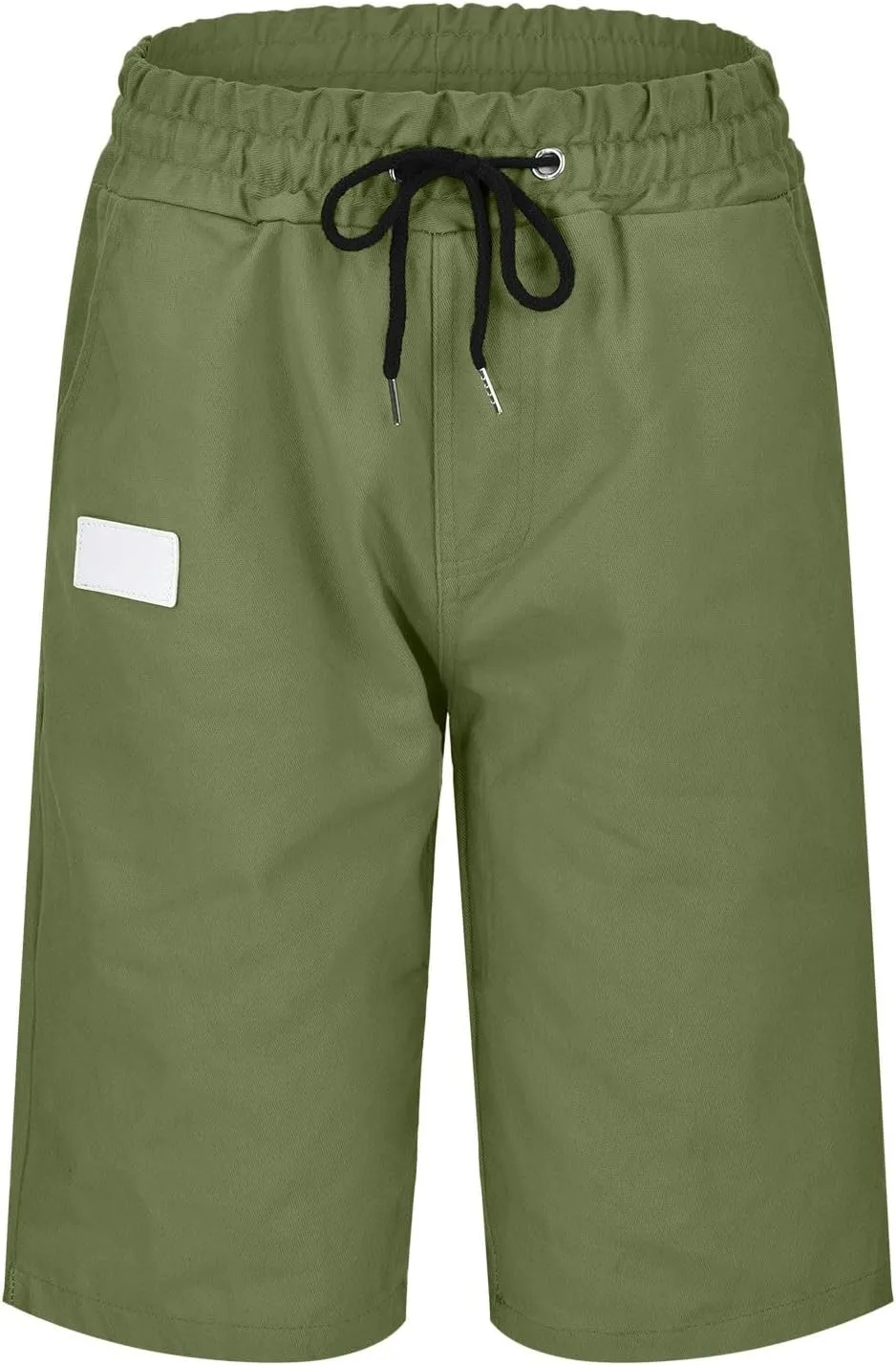 Cargo Shorts for Men, Mens Casual Shorts Cotton Drawstring Summer Beach Stretch Twill Chino Athletic Golf Gym Shorts