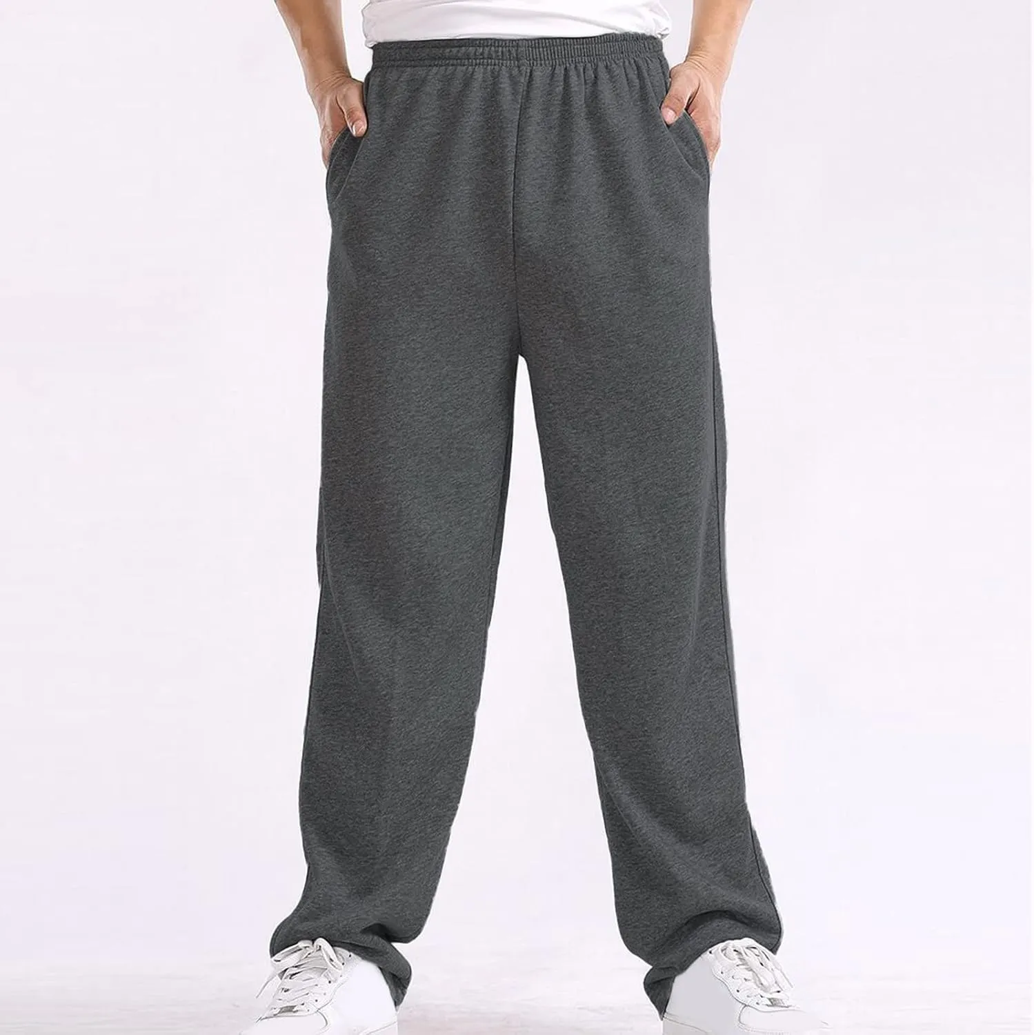 Cargo Sweatpants for Men Mens Lounge Pants Solid Casual Outdoor Long Pants Men's Elastic Waist Drawstring Long Pants