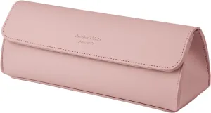 carrotez Stylish PU Leather Makeup Bag: Versatile Travel Toiletry Bag & Cosmetic Pouch, Small Makeup Organizer for Purse Essentials - Ideal Makeup Brush Holder & Sunglasses Case for Women - Pink
