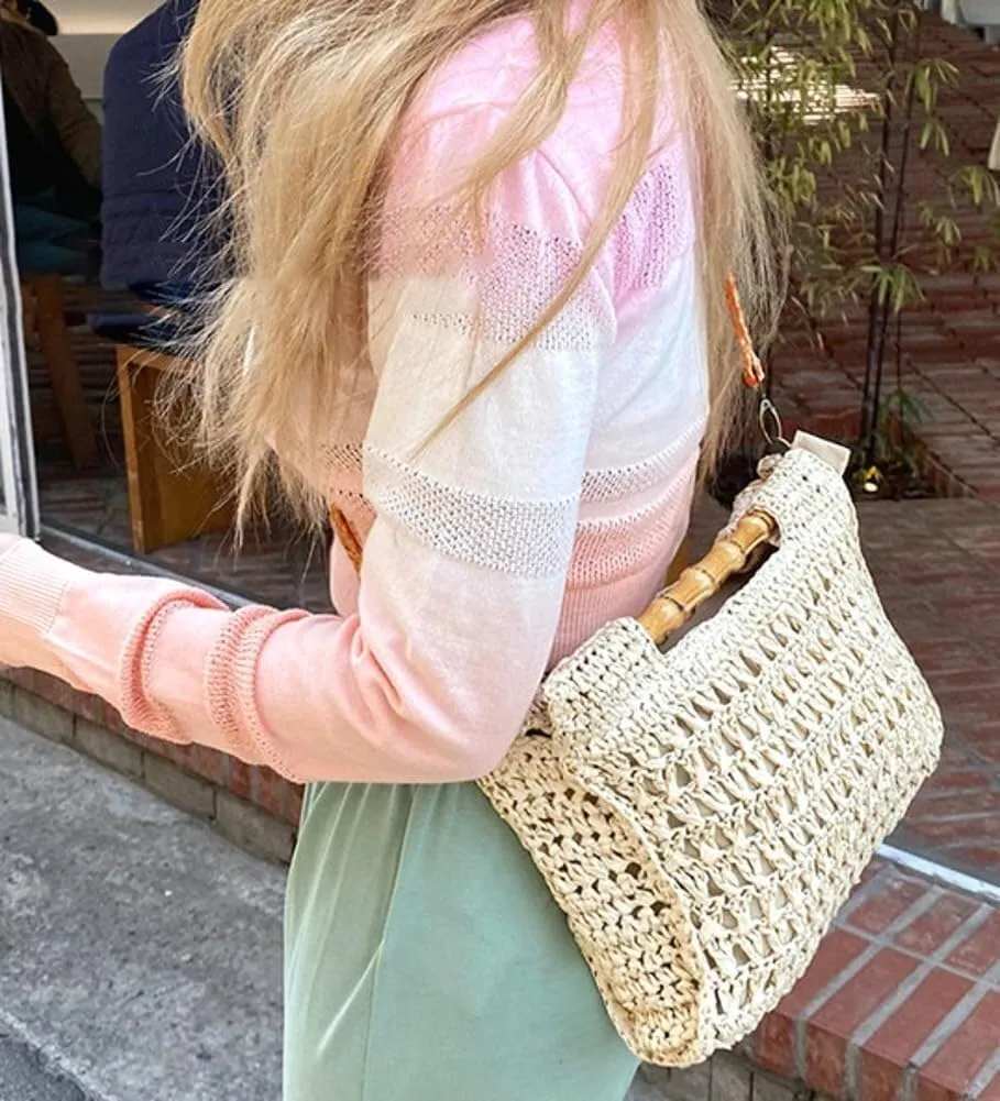 Casual Woven Straw Shoulder & Crossbody Hobo Tote for Women Purse Perfect for Summer Beach Vacation