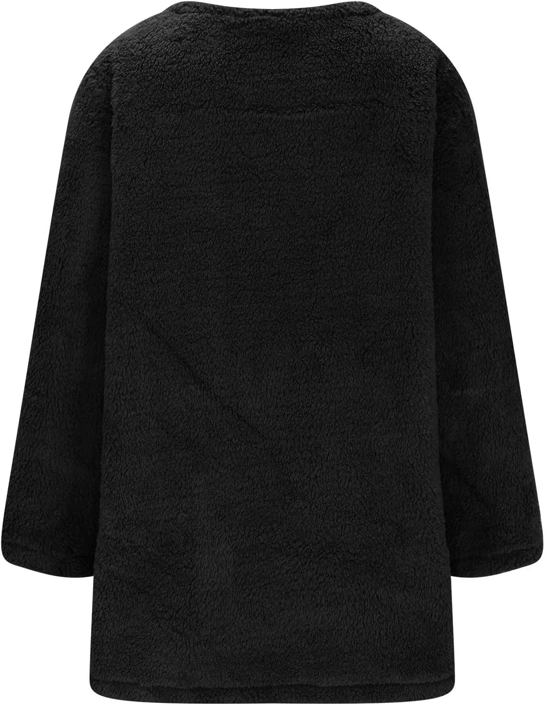 Ceboyel Womens Fleece Lined Sweatshirts Sherpa Fuzzy Sweater Long Sleeve Cute Tops Pullover Warm Winter Trendy Clothing