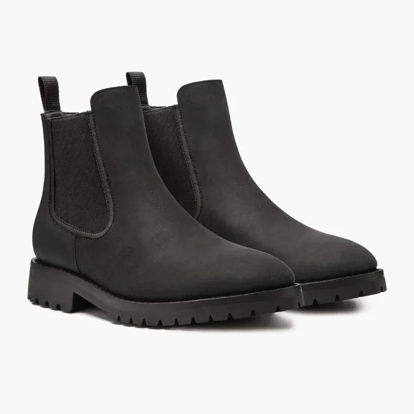 CHELSEA BOOTS WITH COMMANDO OUTSOLE-BLACK