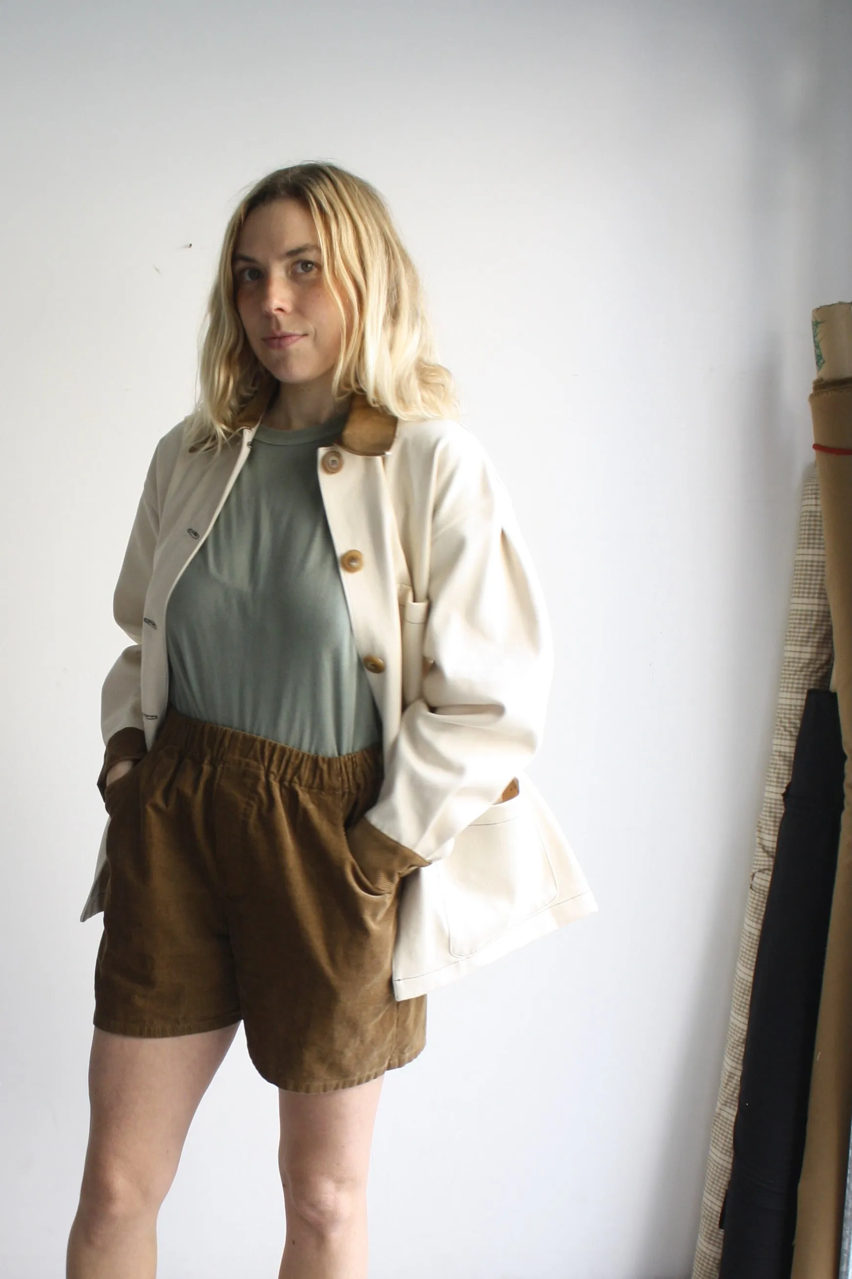 Claire Shorts - Acorn Corduroy