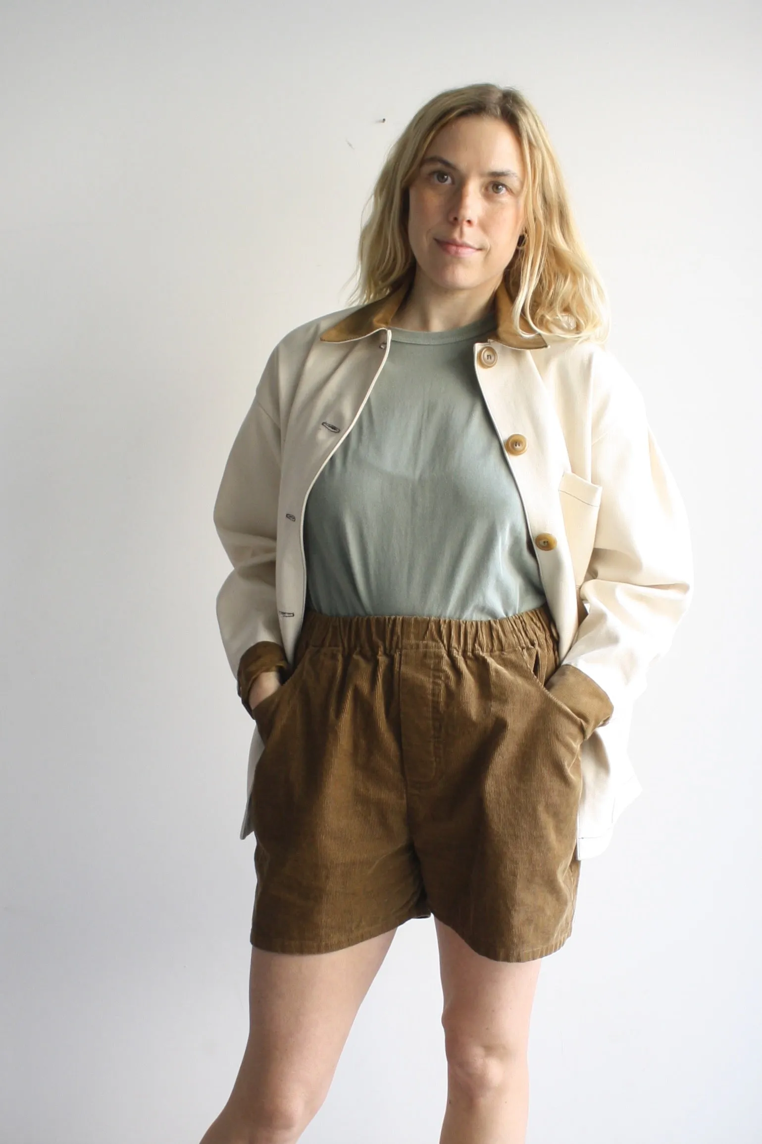 Claire Shorts - Acorn Corduroy