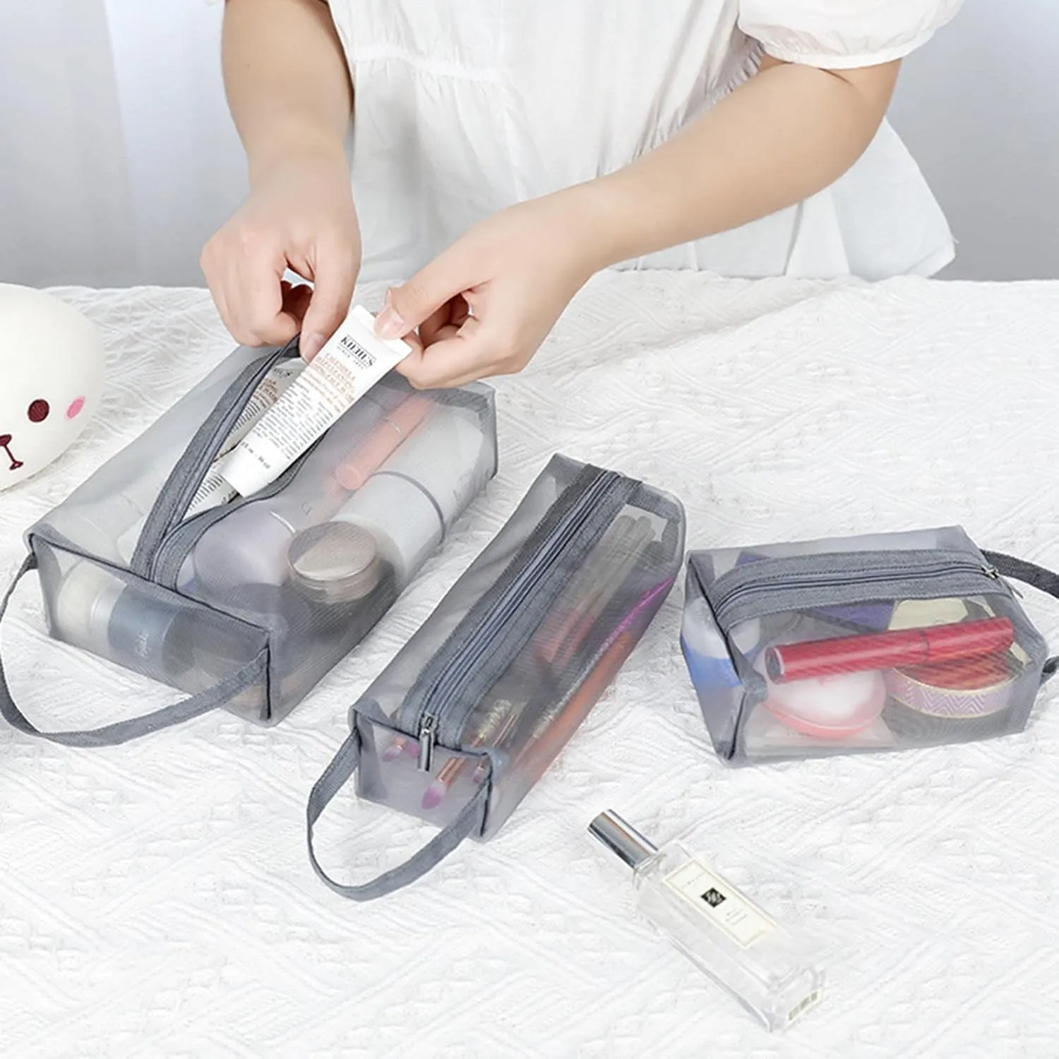 Clear Cosmetic Makeup Bag Travel Toiletry Bags Transparent Makeup Bag Large Capacity Wash Bag Toiletry Makeup