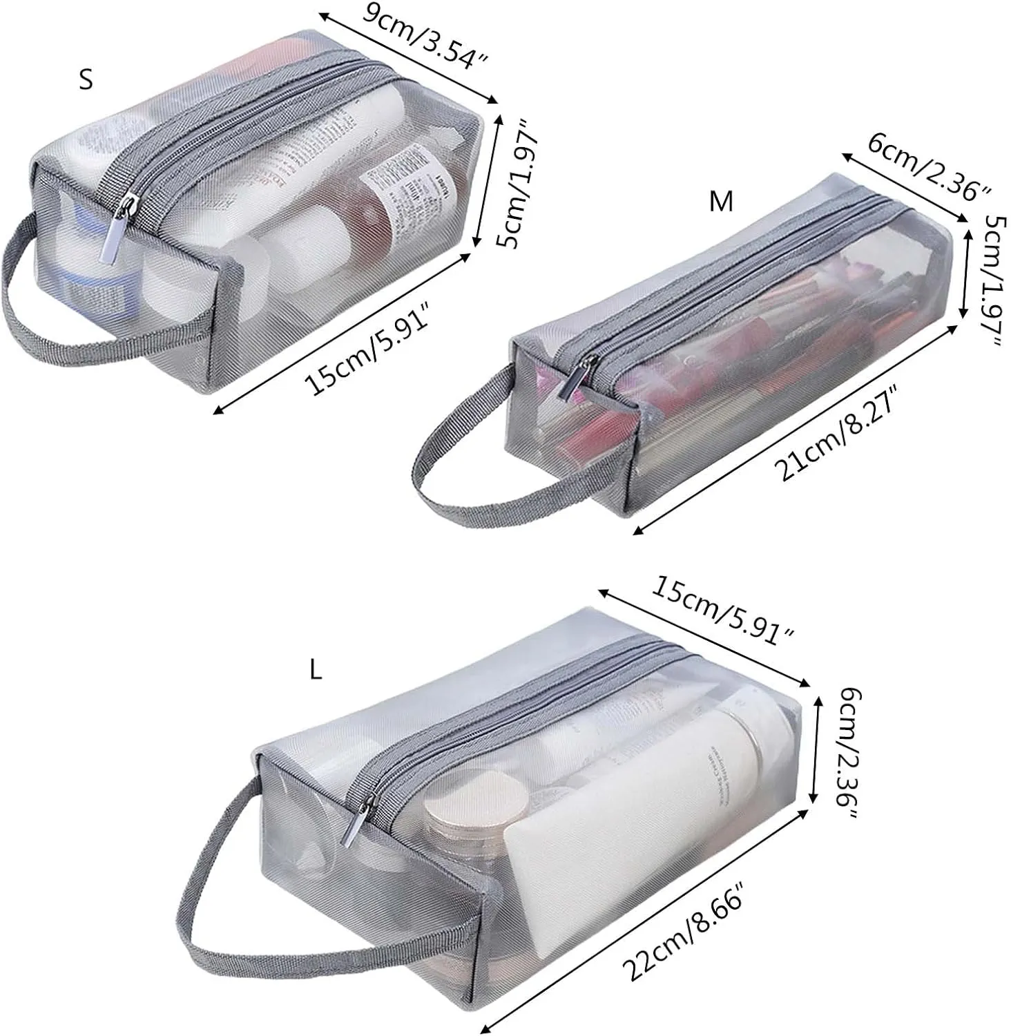 Clear Cosmetic Makeup Bag Travel Toiletry Bags Transparent Makeup Bag Large Capacity Wash Bag Toiletry Makeup