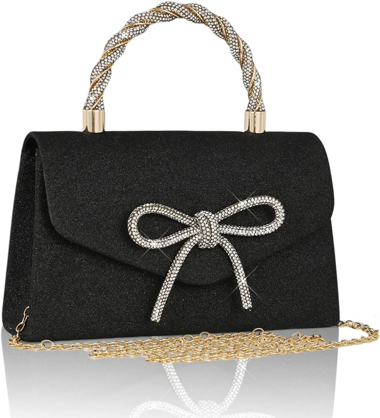 Clutch Purses for Women Formal Evening Bag Handbags for Wedding Party Sparkly Cocktail Clutch Crossbody Shoulder Bag