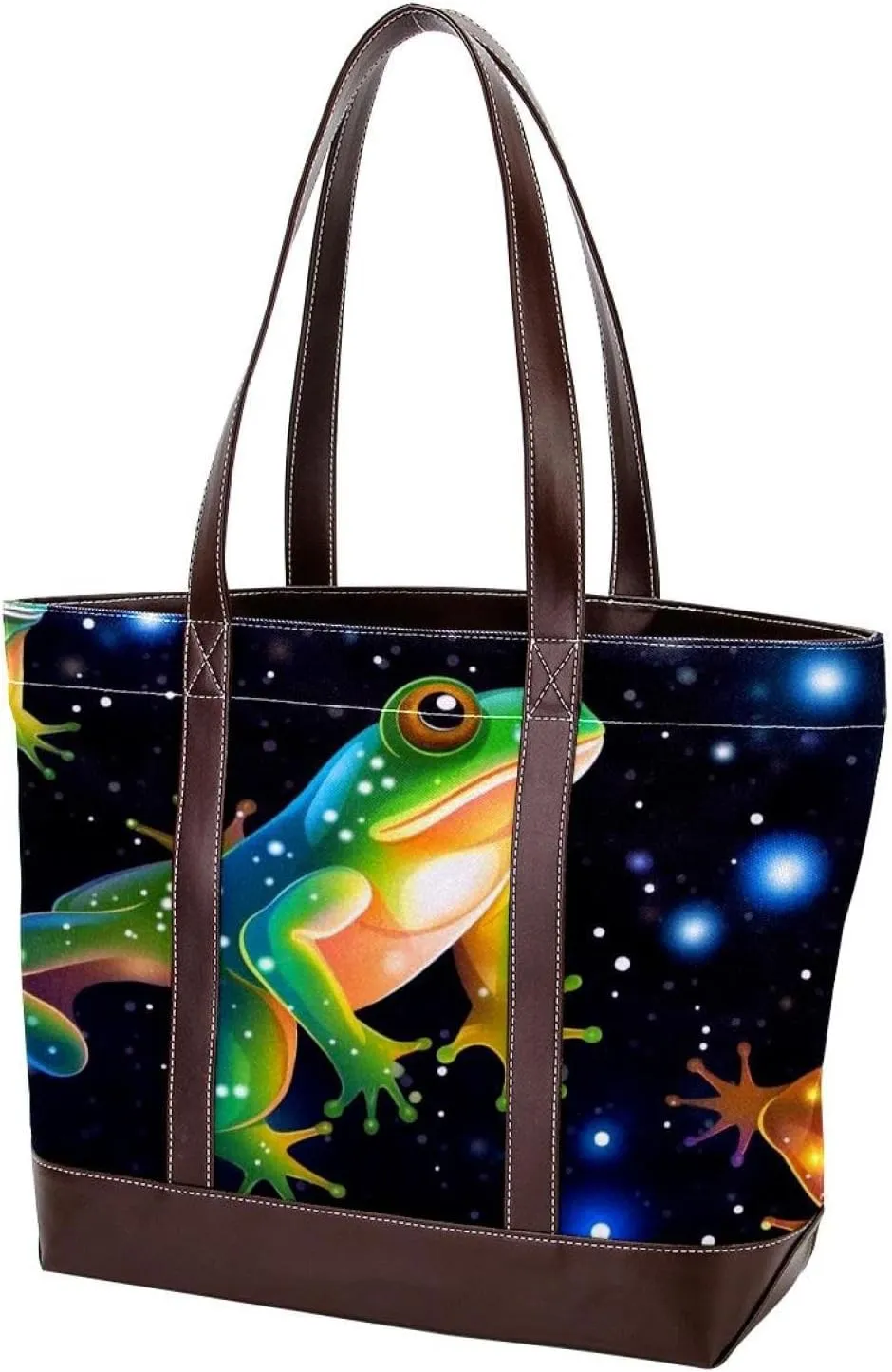 Colored Frog-1167 Shoulder Purses for Women Large Soft Washed Leather Purses and Durable Handbags