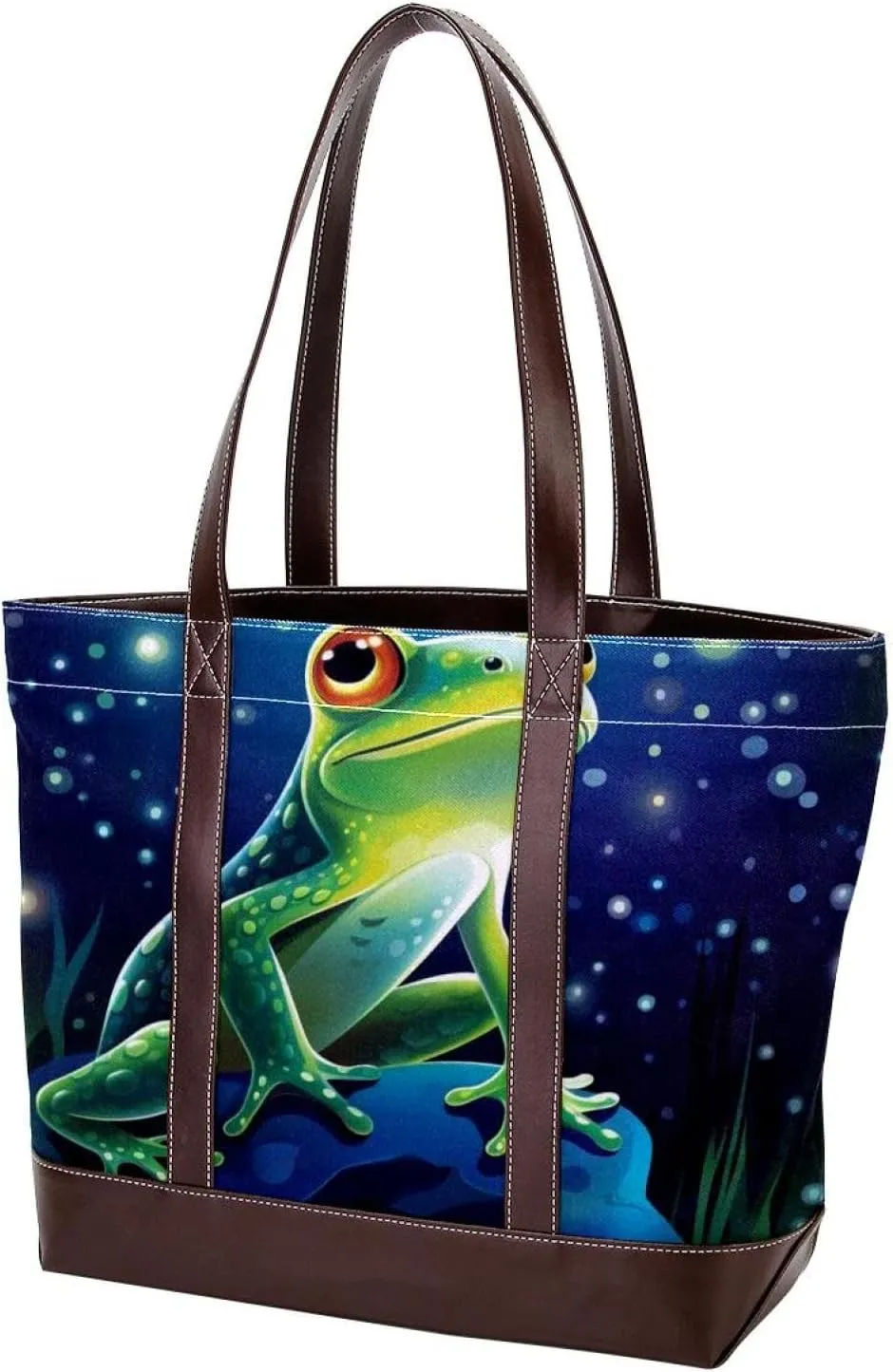 Colored Frog-1167 Shoulder Purses for Women Large Soft Washed Leather Purses and Durable Handbags