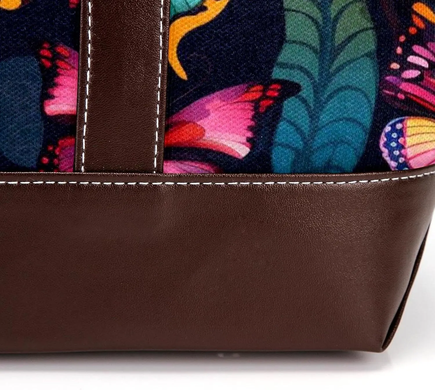 Colorful Butterfly-1497 Shoulder Purses for Women Large Soft Washed Leather Purses and Durable Handbags