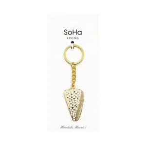 Cone Shell Enamel Keychain