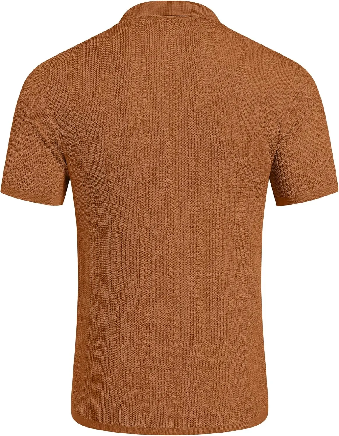 COOFANDY Men's Short Sleeve Knit Shirts Casual Button Down Polo Shirt Fashion Summer Beach Tops