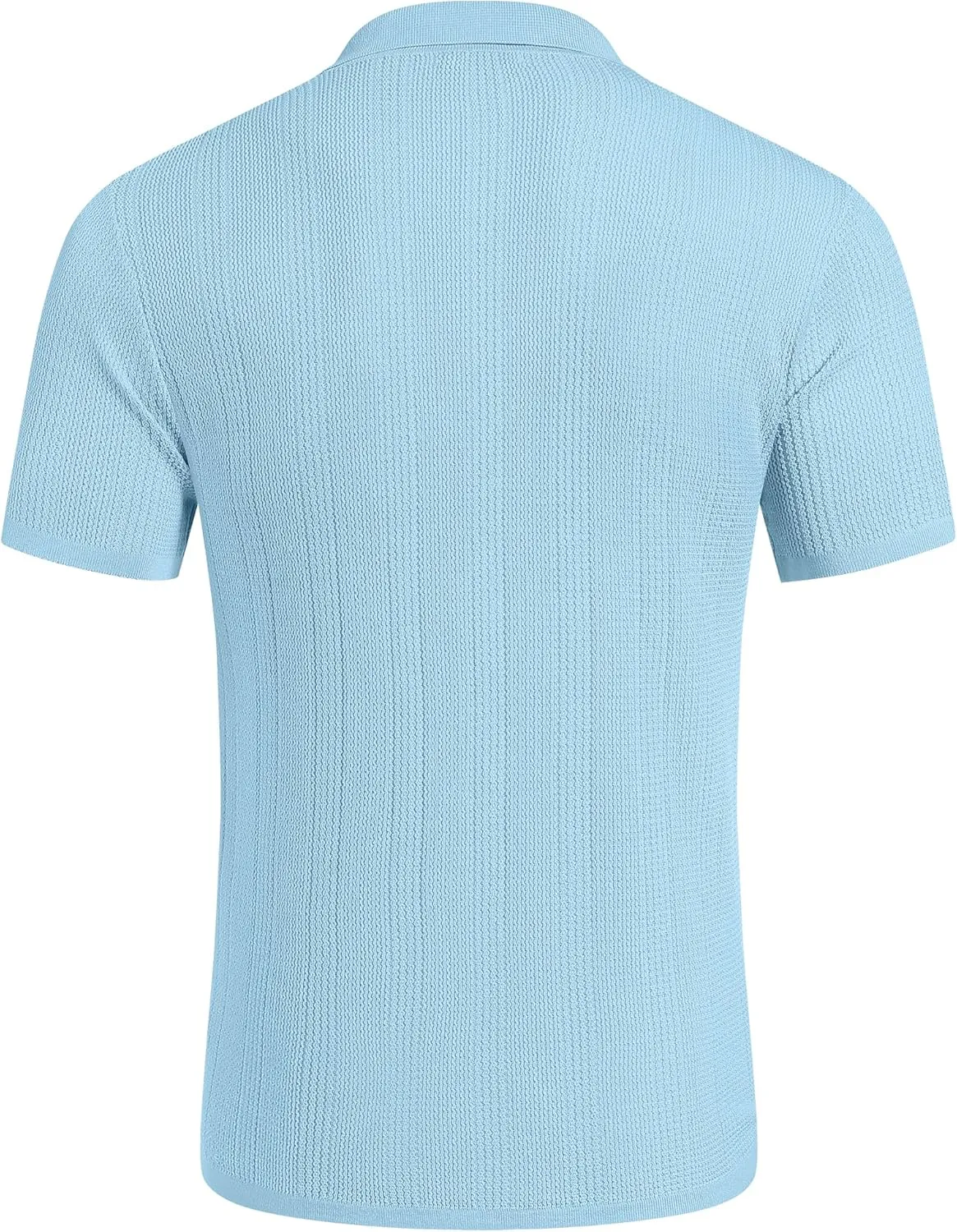 COOFANDY Men's Short Sleeve Knit Shirts Casual Button Down Polo Shirt Fashion Summer Beach Tops