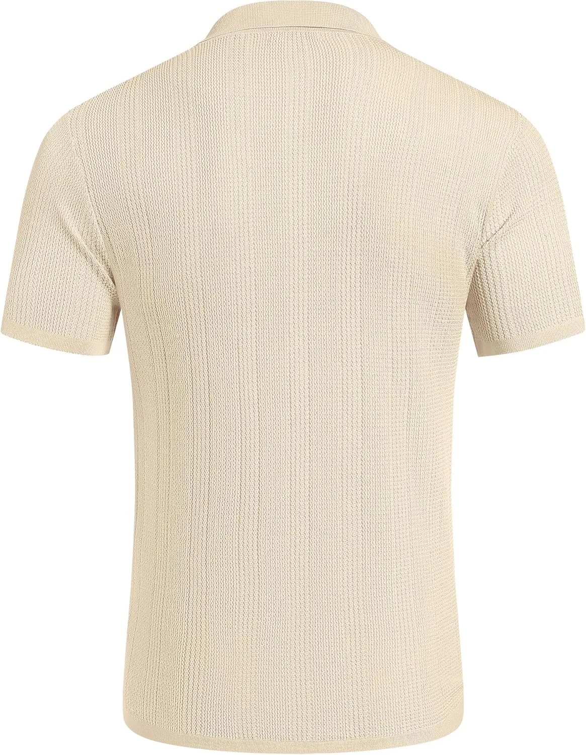 COOFANDY Men's Short Sleeve Knit Shirts Casual Button Down Polo Shirt Fashion Summer Beach Tops