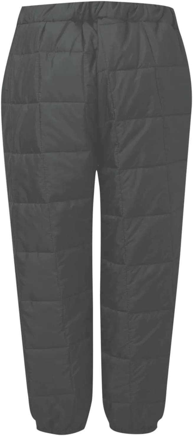 Cotton Pants for Women Fleece Lined Down Pants Elastic High Waist Quilted Sweatpants 2024 Winter Thick Plush Trousers