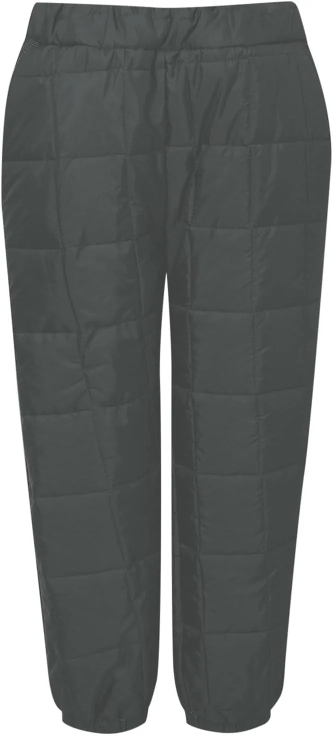 Cotton Pants for Women Fleece Lined Down Pants Elastic High Waist Quilted Sweatpants 2024 Winter Thick Plush Trousers
