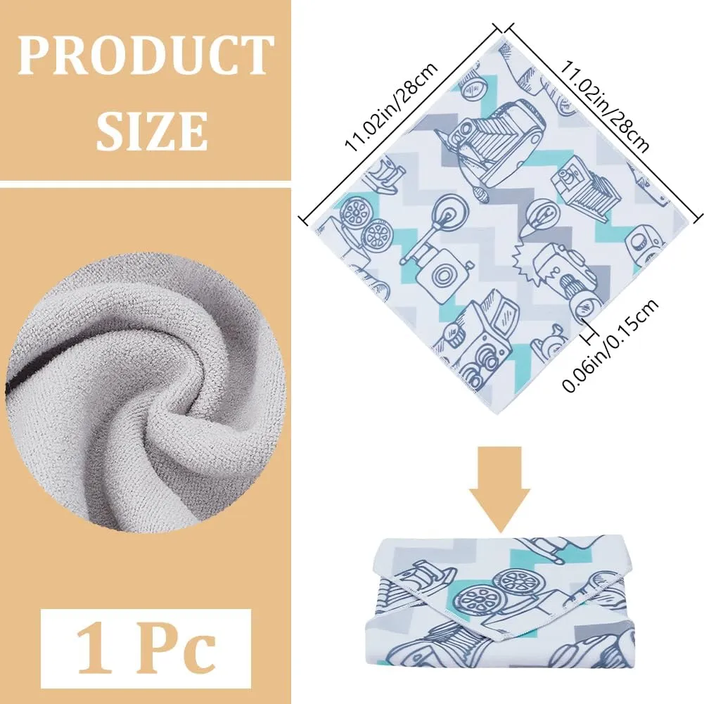 CREATCABIN Camera Protective Wrap Camera Wrap Magic Storage Bag Self-Adhesive Scratch Prevent Cosmetic Travel Product Storage Lens Pouches Soft Cloth with Sticky for Camera Tech Gear 11x11 Inch