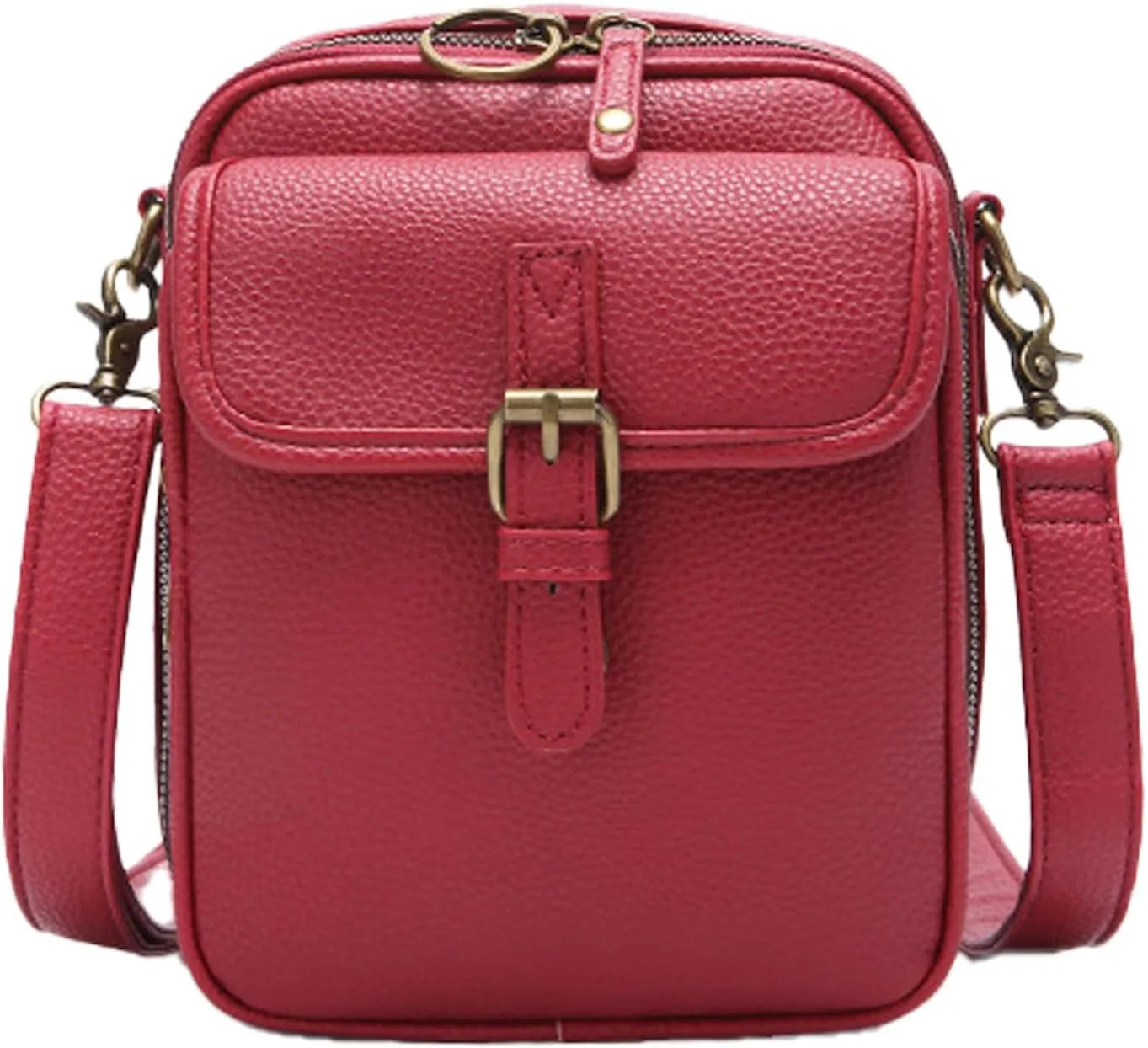 Crossbody Leather Bag, Satchel Purse Leather Cross Body Bag for Women With Multiple Compartments Card Slots