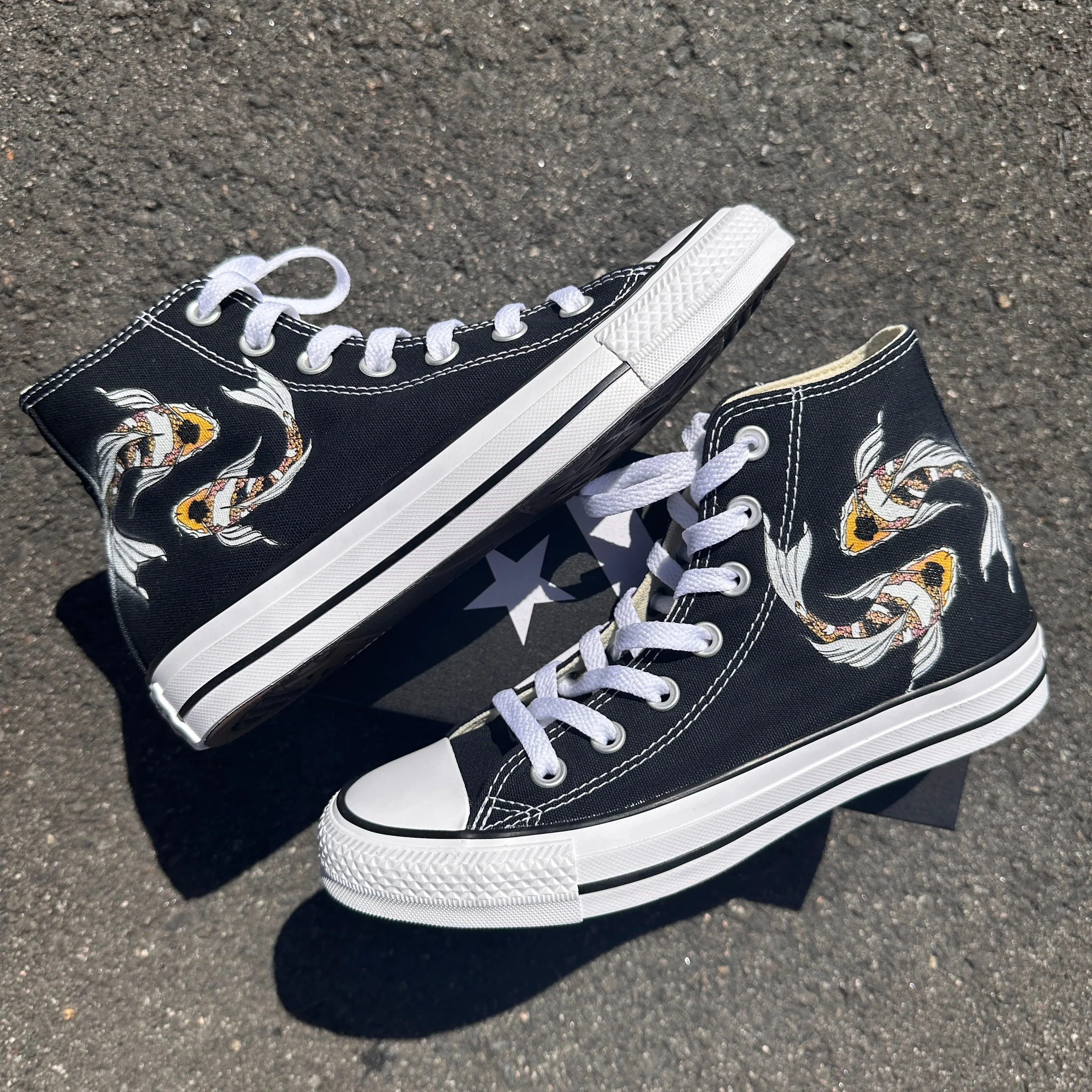 Custom Koi Fish Shoes - Custom Converse Shoes