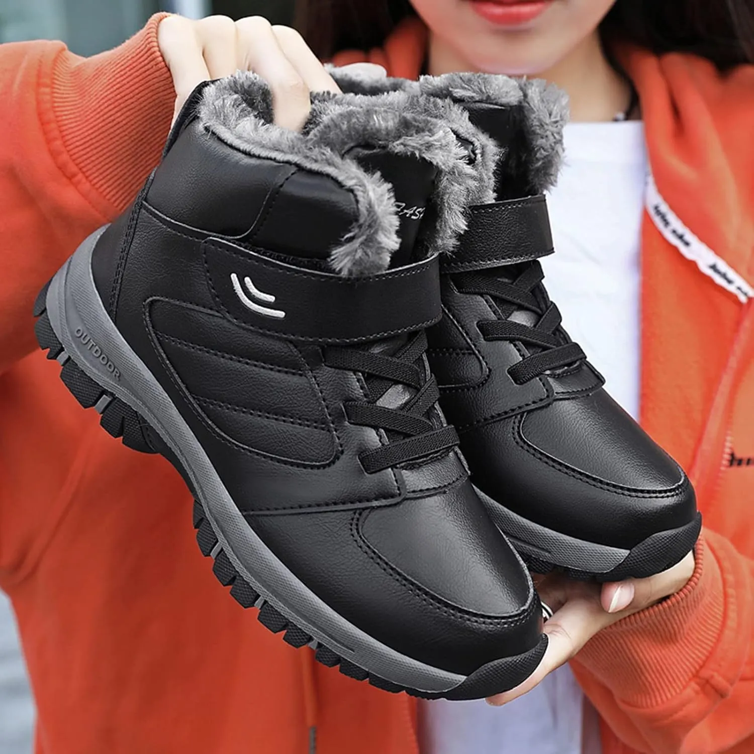 Cute Winter Boots Size 4 Woman Womens Mens Snow Boots Winter Shoes Slip on Ankle Booties Boots Women Winter Waterproof Size 11 Womens Winter Fur Lined Boots Womens Warm Winter Boots Waterproof