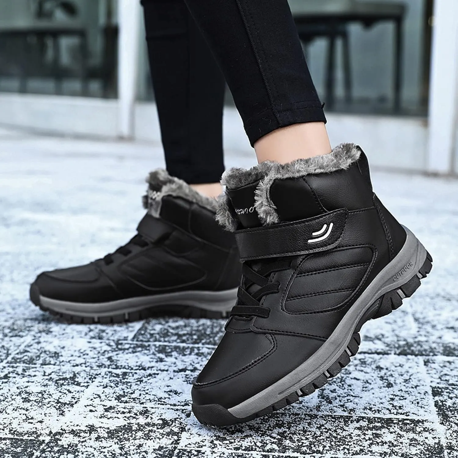 Cute Winter Boots Size 4 Woman Womens Mens Snow Boots Winter Shoes Slip on Ankle Booties Boots Women Winter Waterproof Size 11 Womens Winter Fur Lined Boots Womens Warm Winter Boots Waterproof