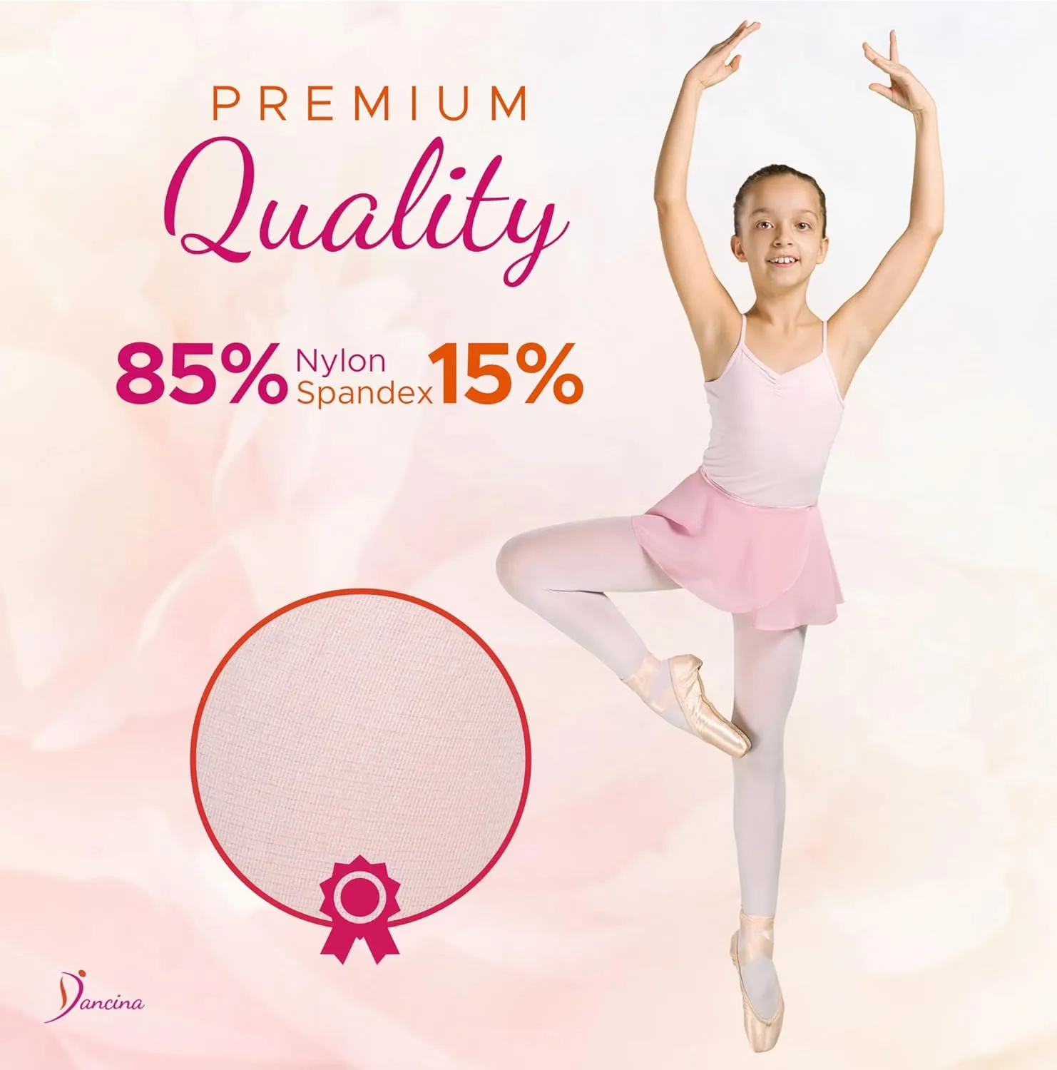Dancina Transition Ballet Tights  Ultra-Soft Convertible Dance Leggings for Girls & Women  Durable & Comfortable