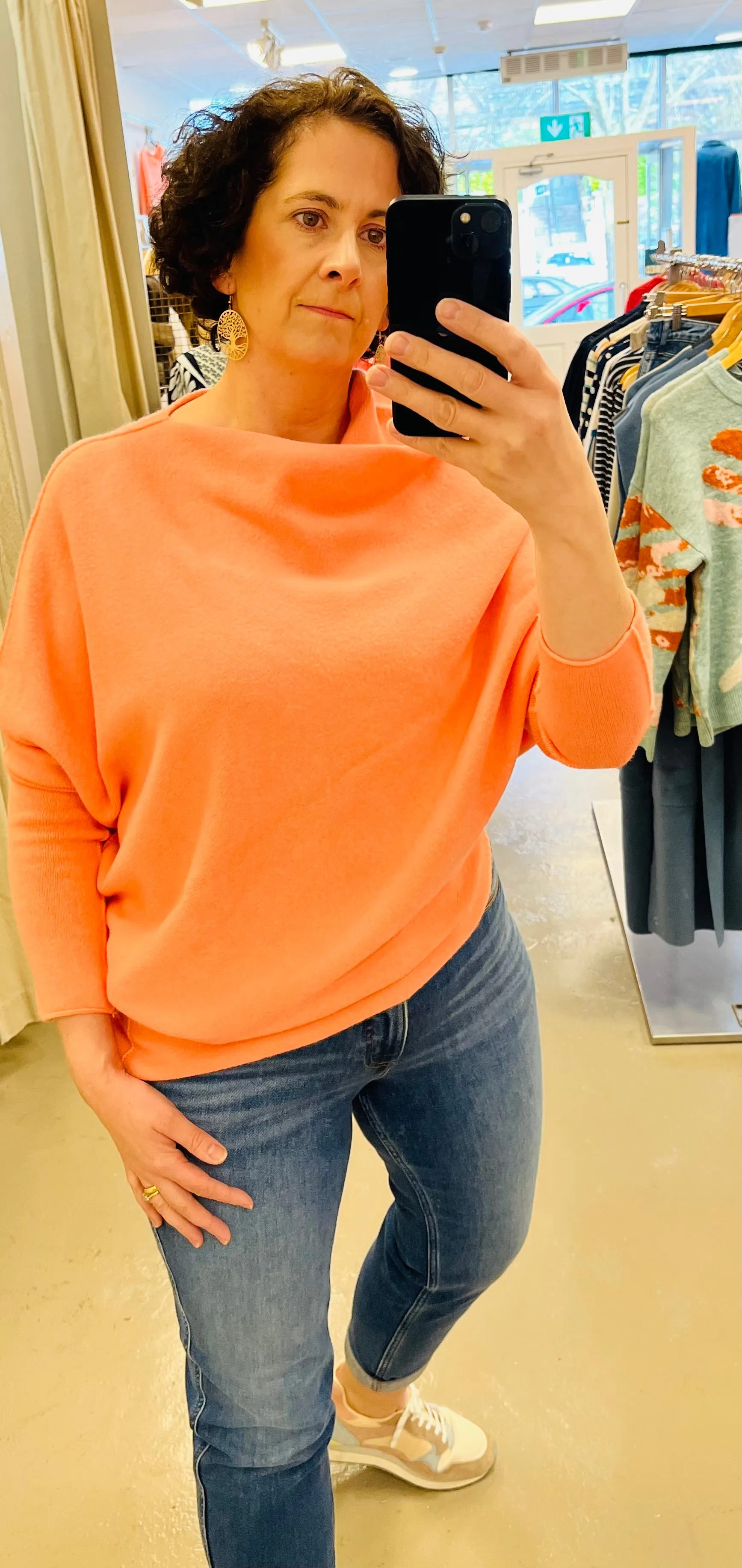 Deck Assymetric Knit Peach