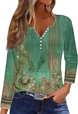 Disamer Womens T Shirts 2025 Fashion Tops Long Sleeve Pleated Dressy Casual Button Down Blouses Fall Clothes
