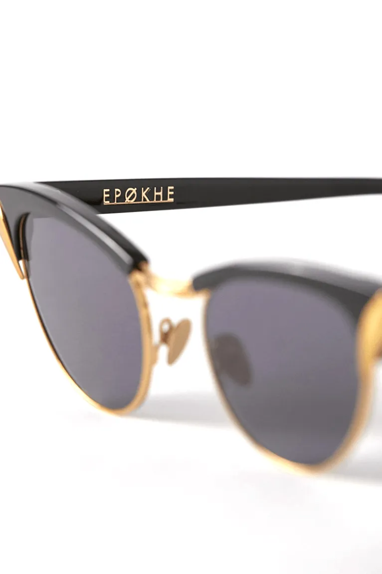 EPOKHE AUSTYN SUNGLASSES - BLACK POLISHED GOLD/BLACK